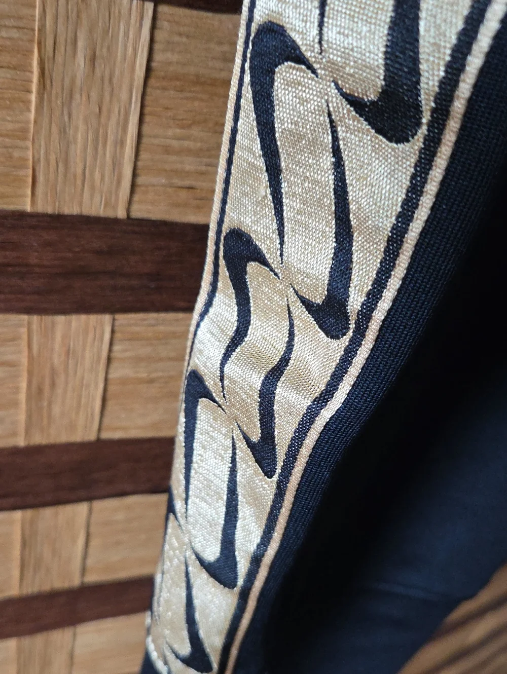 Nike  Black Track Pants with Contrasting Gold Side Stripe